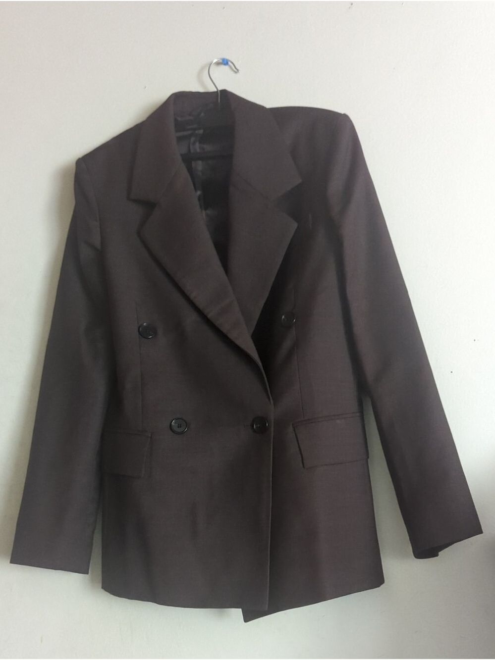 COS Double-Breasted Brown Blazer Jacket - Women's Tailored Coat - Picture 5 of 14